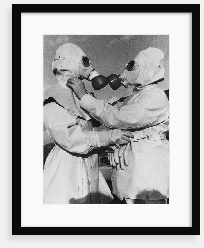 Air Raid Wardens in Radiation Suits by Anonymous