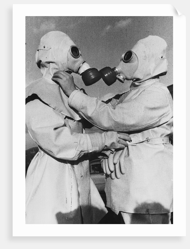 Air Raid Wardens in Radiation Suits by Anonymous