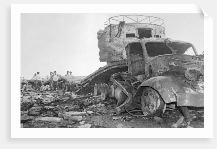 Destroyed Ammunition Truck by Anonymous