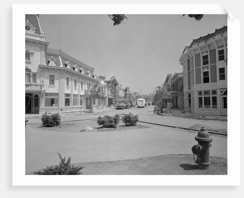Workers Driving in Mock Town by Anonymous