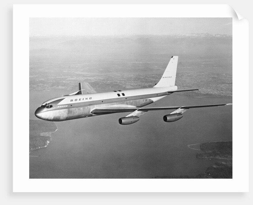 Boeing 707 Plane in Flight by Anonymous