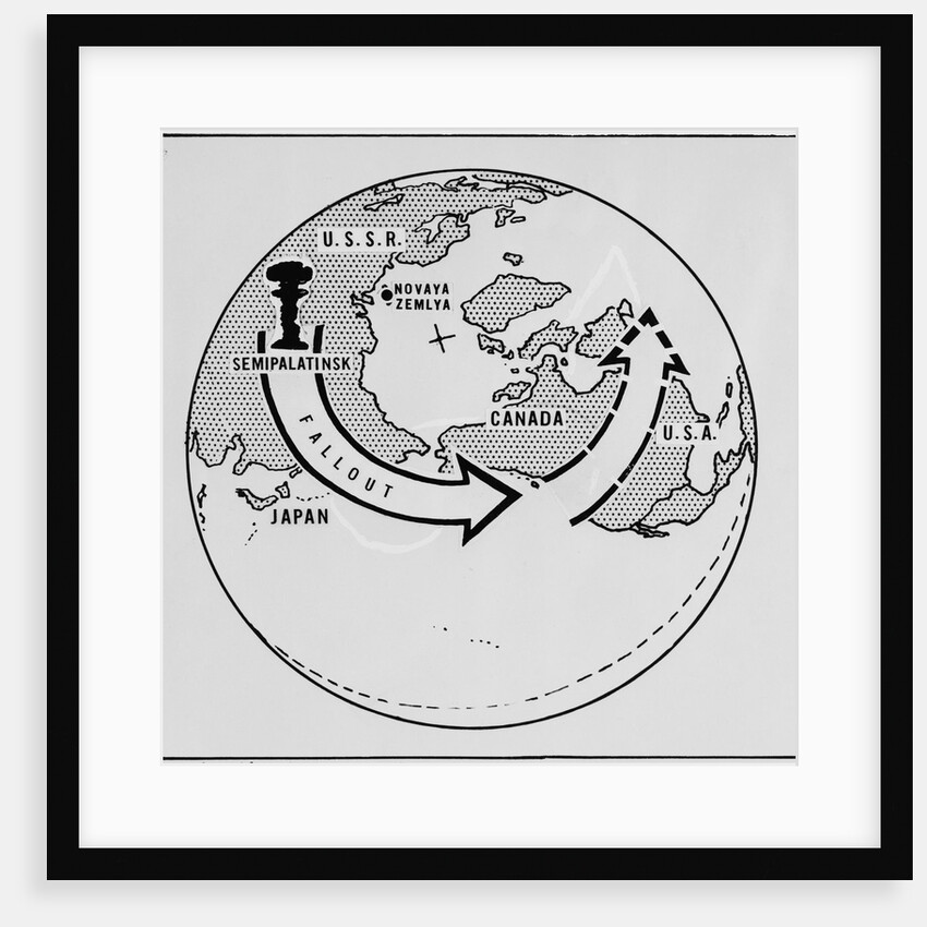 Diagram of Fallout from Nuclear Explosion by Anonymous