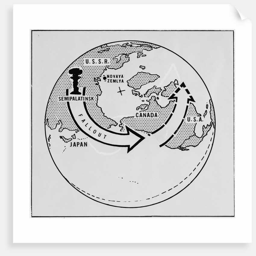 Diagram of Fallout from Nuclear Explosion by Anonymous