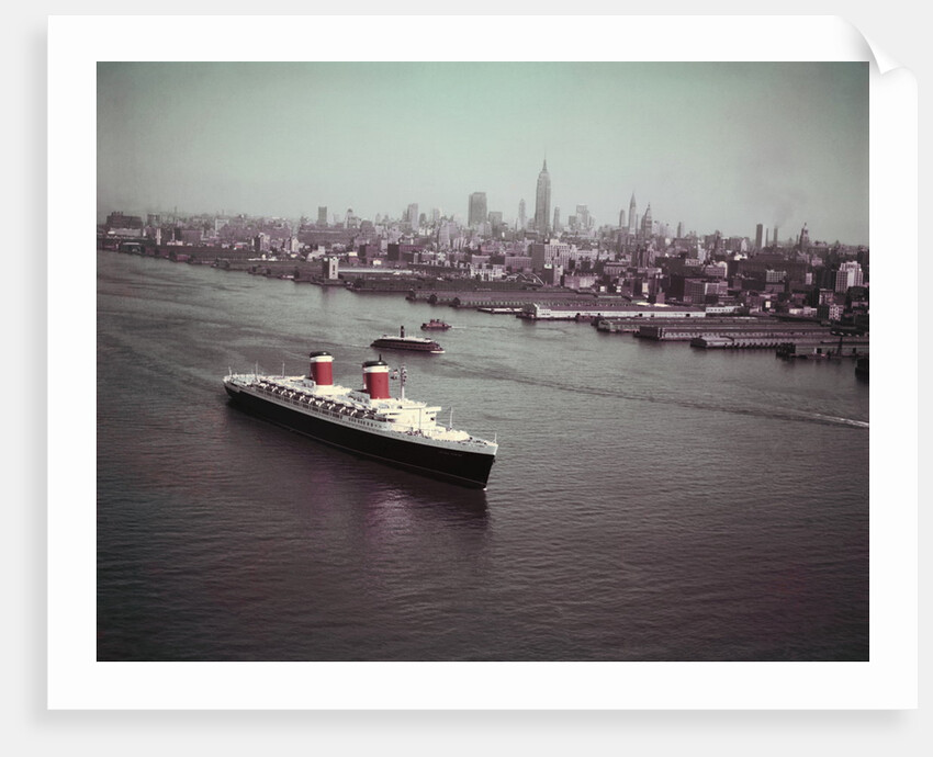 United States Passing New York Skyline by Anonymous