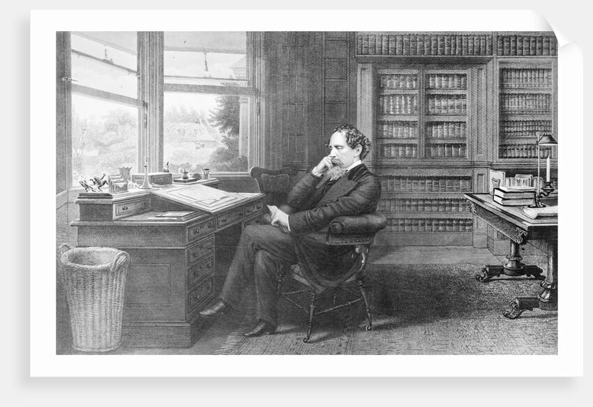 Charles Dickens in His Home Study by Anonymous