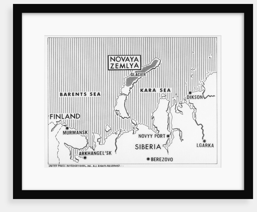 Map of the Islands of Novaya Zemlya by Anonymous