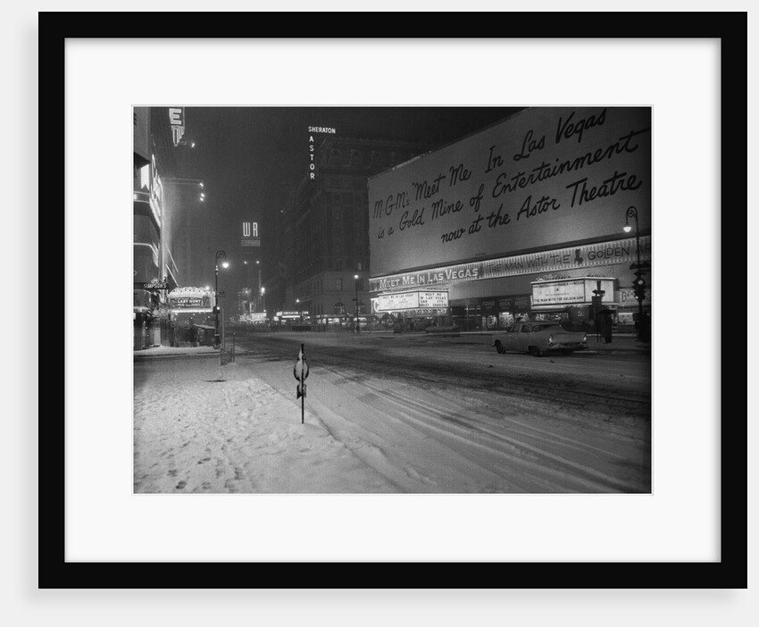 Snowstorm in New York City Leaves Times Square Deserted by Anonymous