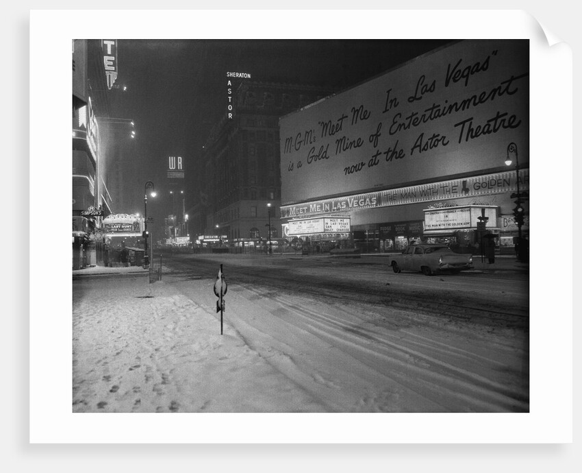 Snowstorm in New York City Leaves Times Square Deserted by Anonymous
