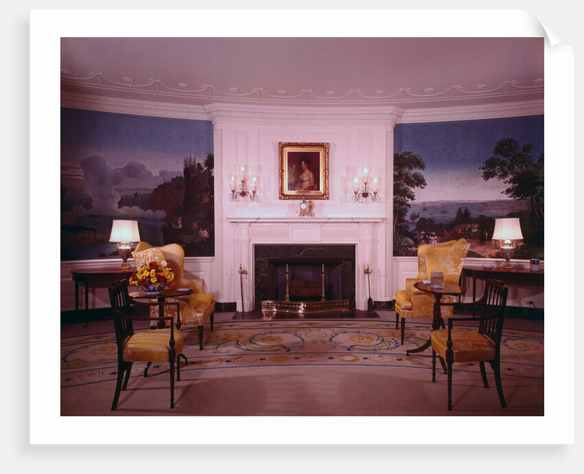 Interior of White House Diplomatic Area by Anonymous