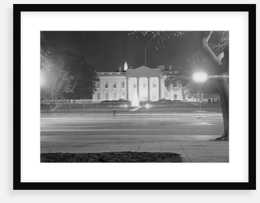 Exterior of White House at Night by Anonymous