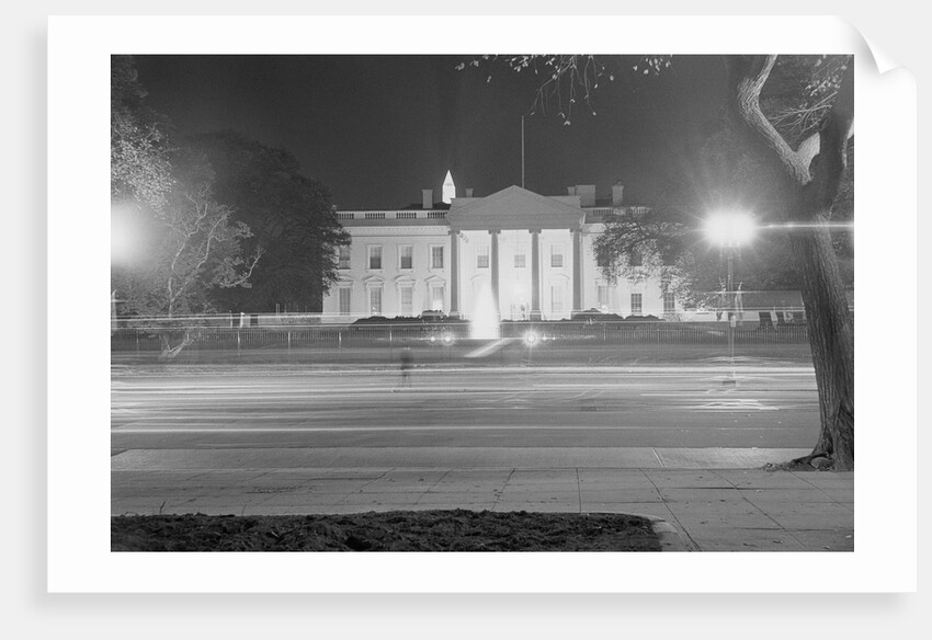 Exterior of White House at Night by Anonymous