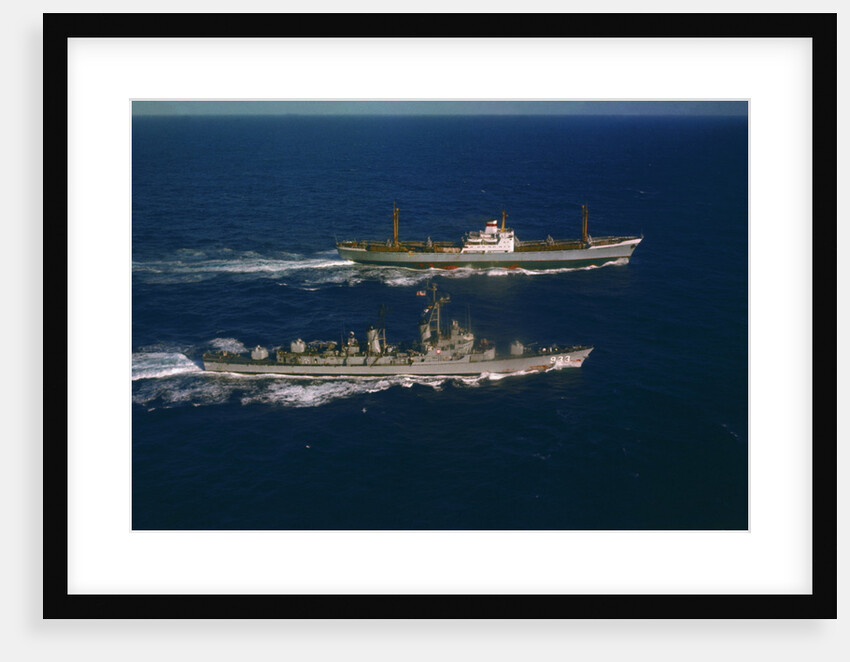 American and Russian Military Vessels Offshore of Puerto Rico by Anonymous