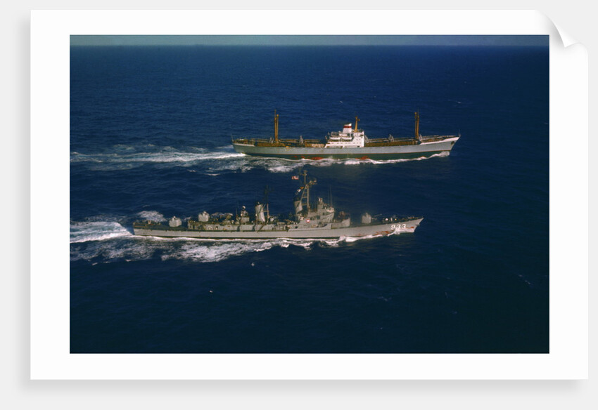 American and Russian Military Vessels Offshore of Puerto Rico by Anonymous