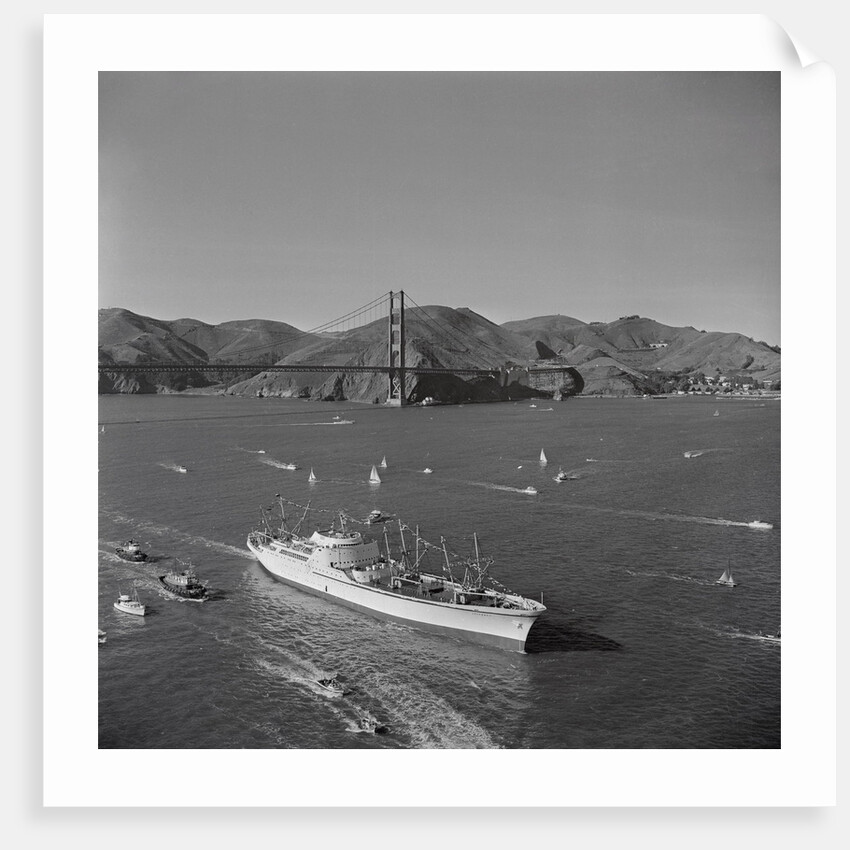 Large Ship Fleet in Ocean by Anonymous