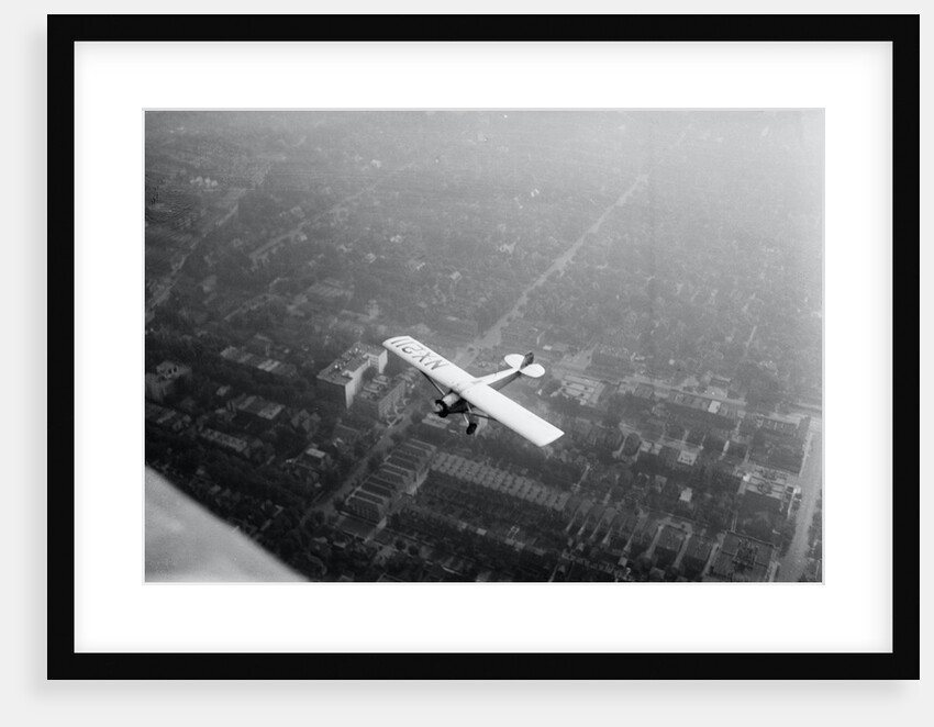 Charles Lindbergh Flying Over Landscape by Anonymous