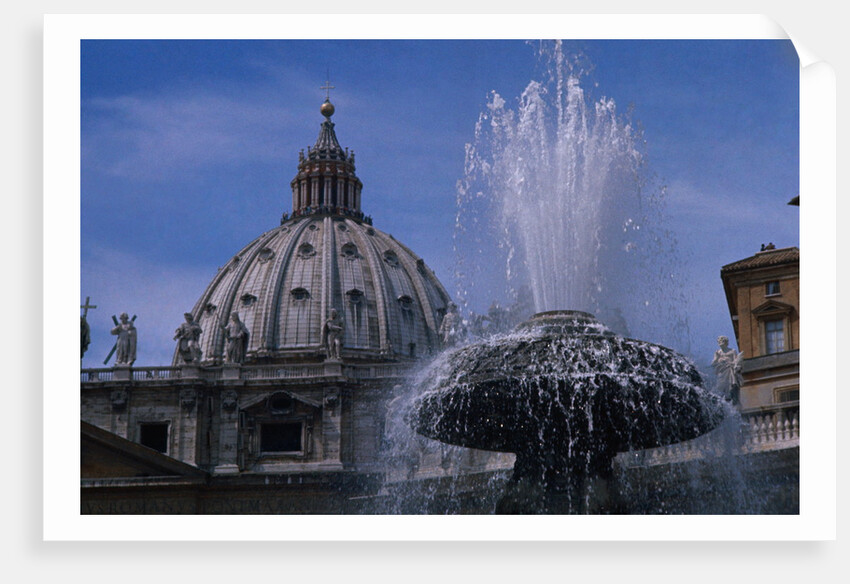 Dome of Saint Peter's with Fountain by Anonymous