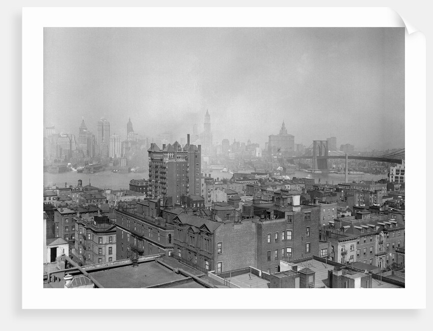 View of Brooklyn Heights Showing Skyline of New York City by Anonymous