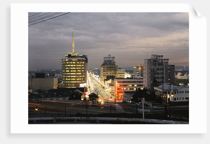 View of Hollywood at Dusk by Anonymous