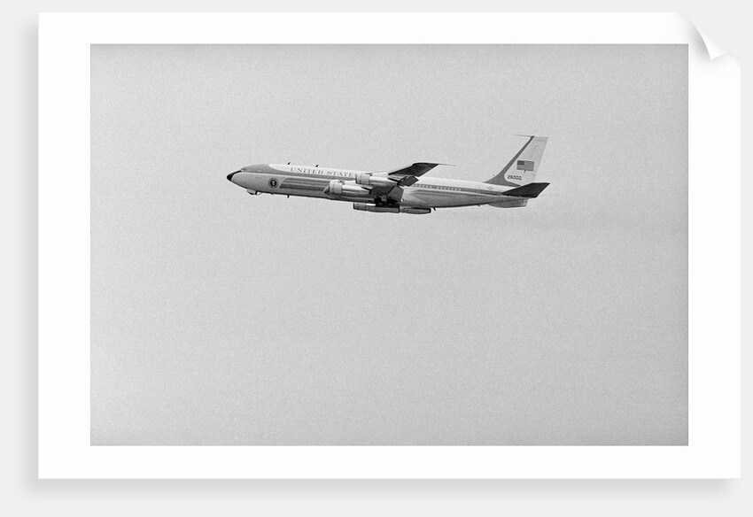 President Johnson Traveling by Air Force in Flight by Anonymous