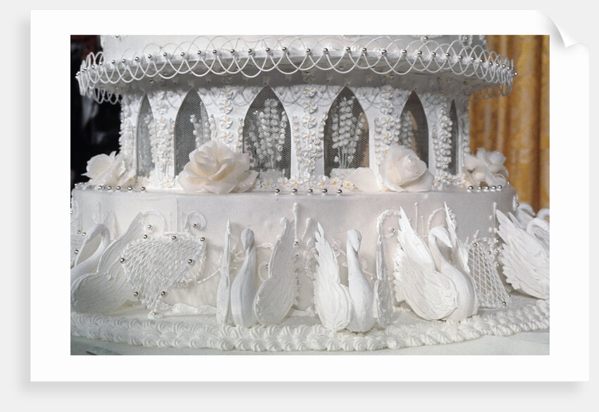View of Wedding Cake for Luci Johnson and Patrick Nugent by Anonymous