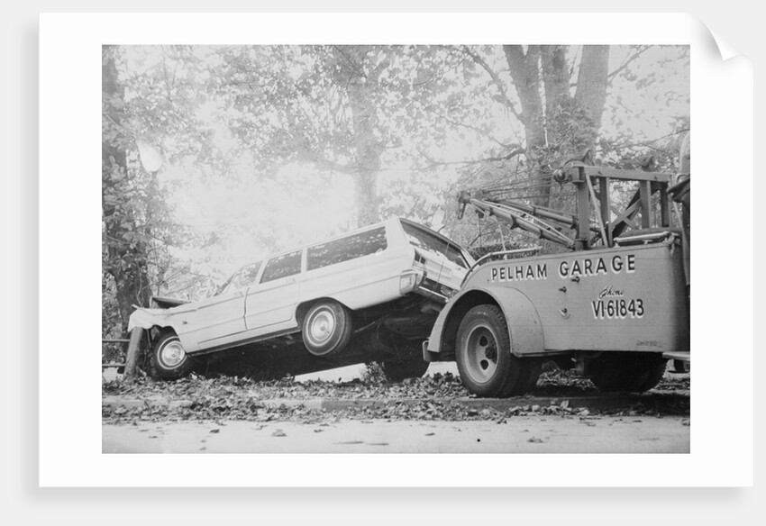 Tow Truck Towing Station Wagon by Anonymous