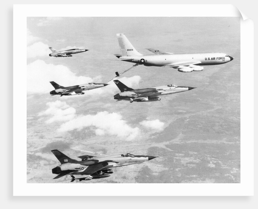 Fighter Jets Refueling in Flight by Anonymous