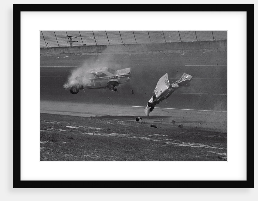 Race Car Crashing on Track by Anonymous