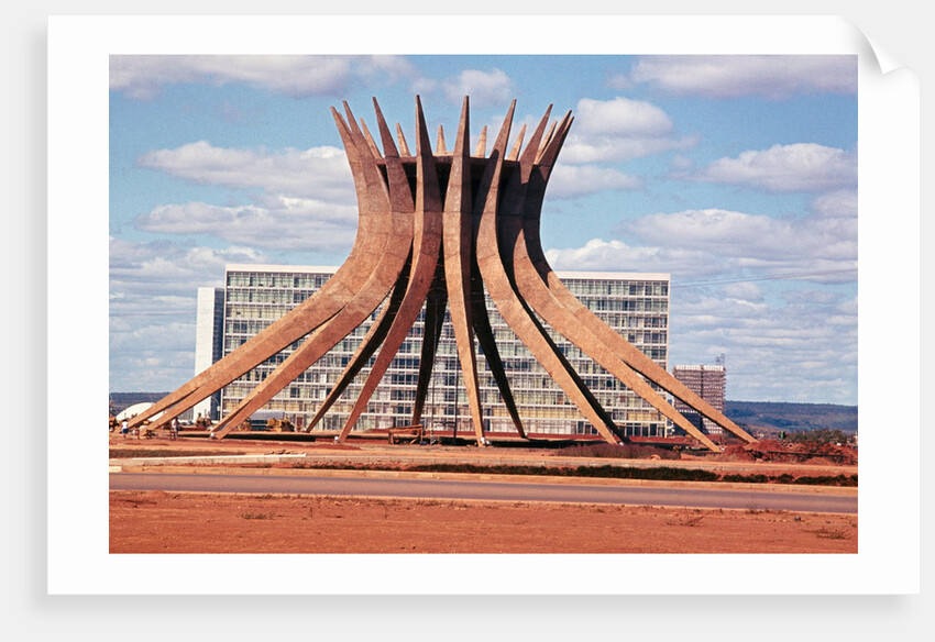 View of Brasilia Cathedral Under Construction by Anonymous