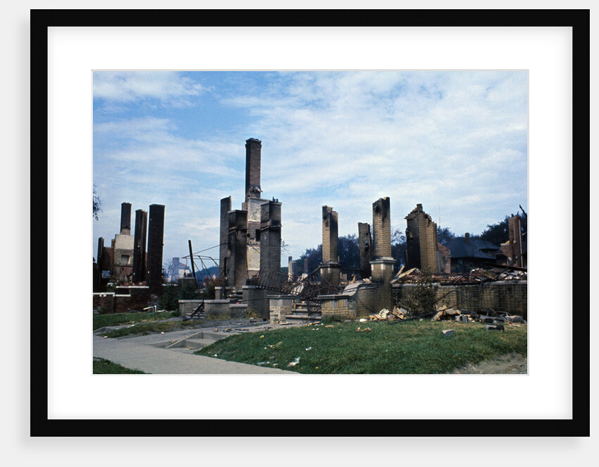 Buildings Destroyed in Fire by Anonymous