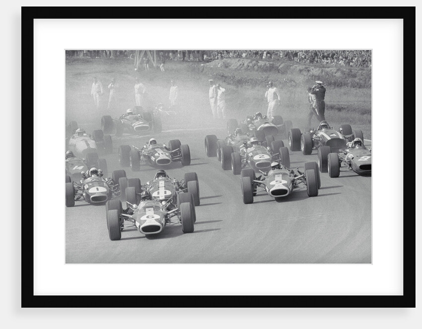 Cars Racing in a Grand Prix by Anonymous