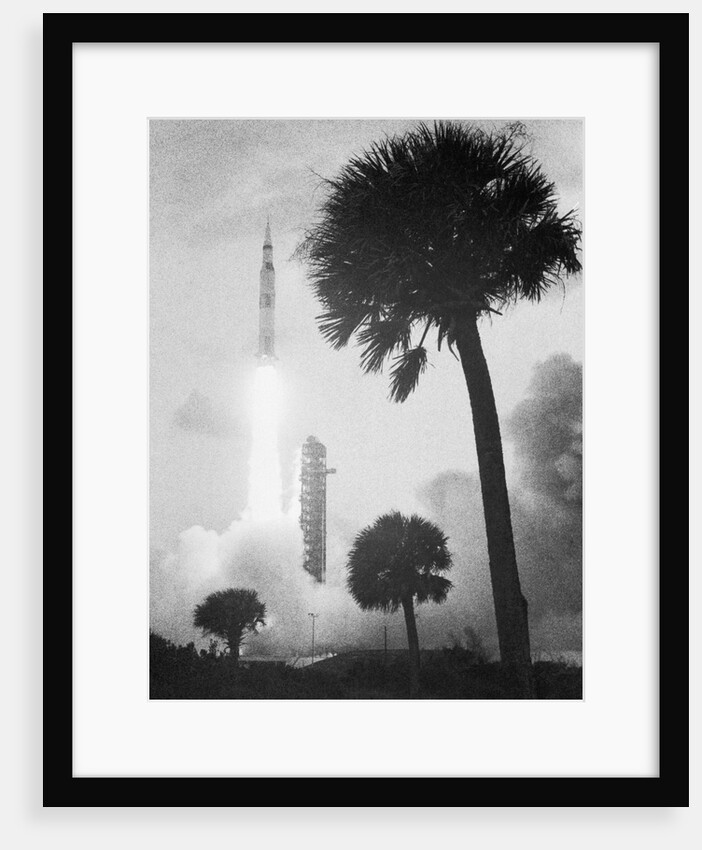 Ground View of Saturn V Rocket Taking Off by Anonymous