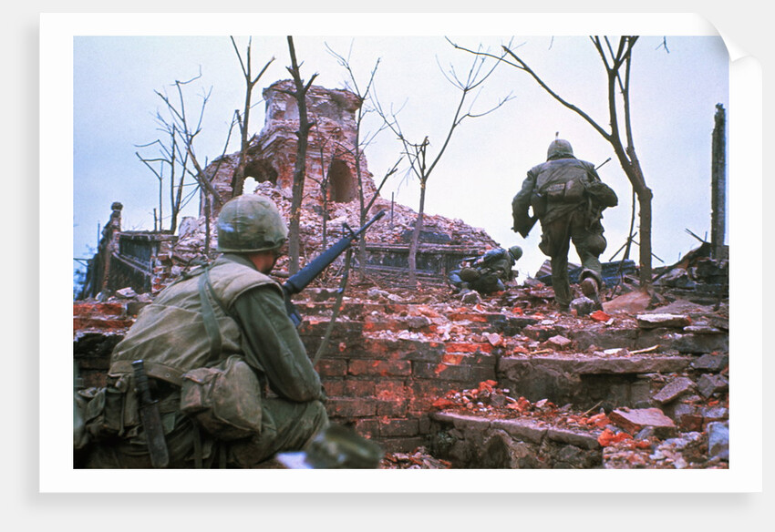 American Marines Advancing up Outer Wall of Citadel by Anonymous