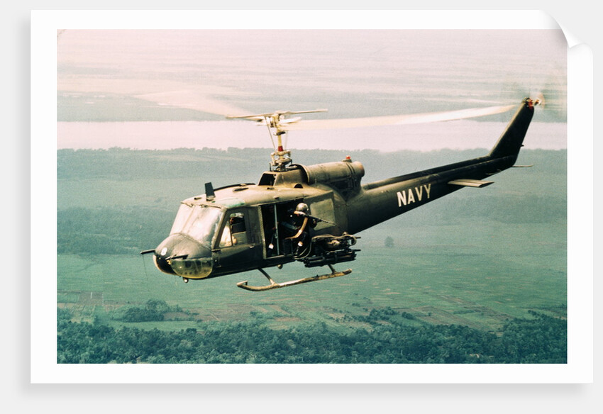 American Gunners Firing from Helicopter in Vietnam by Anonymous