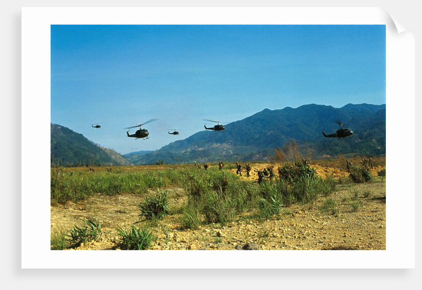 View of Helicopters Landing by Anonymous