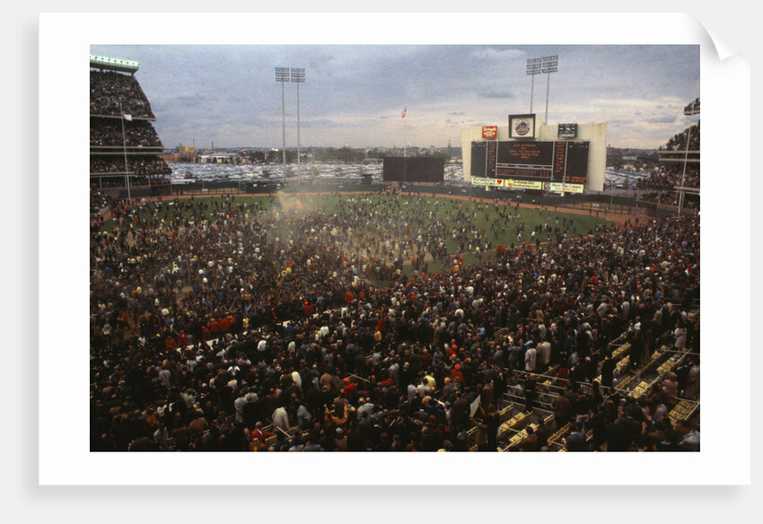 Mets Fans Bombarding the Field by Anonymous