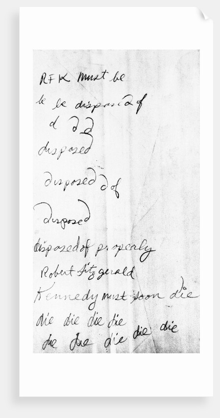 Document from Sirhan Sirhan Trial by Anonymous