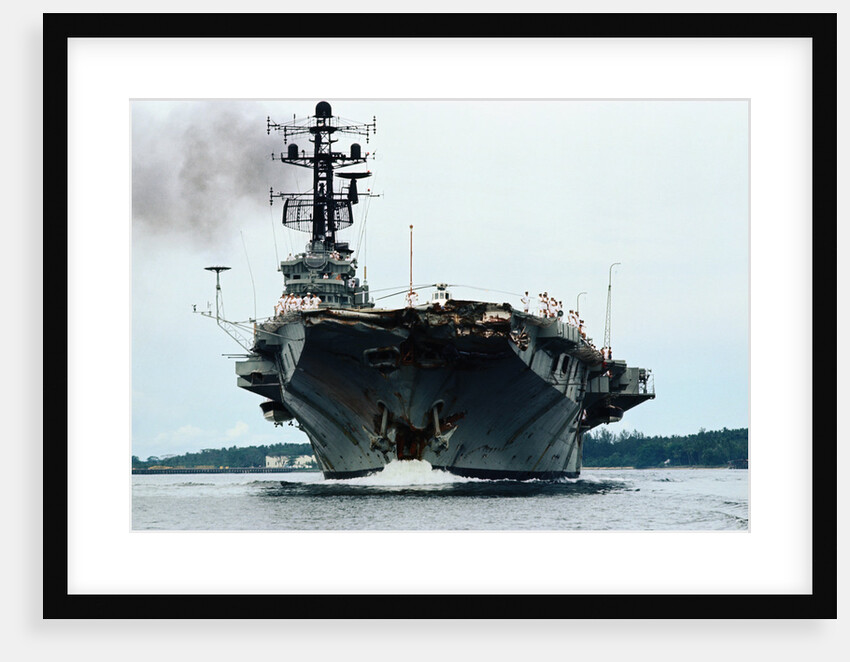 Aircraft Carrier Melbourne Arriving for Repairs by Anonymous