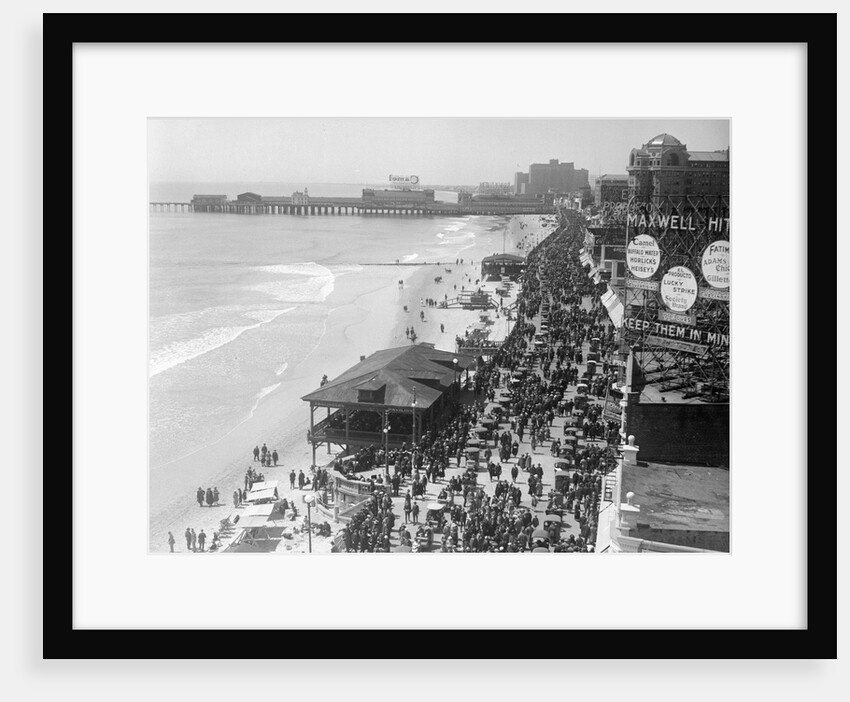 Aerial View of Crowds on a Boardwalk by Anonymous