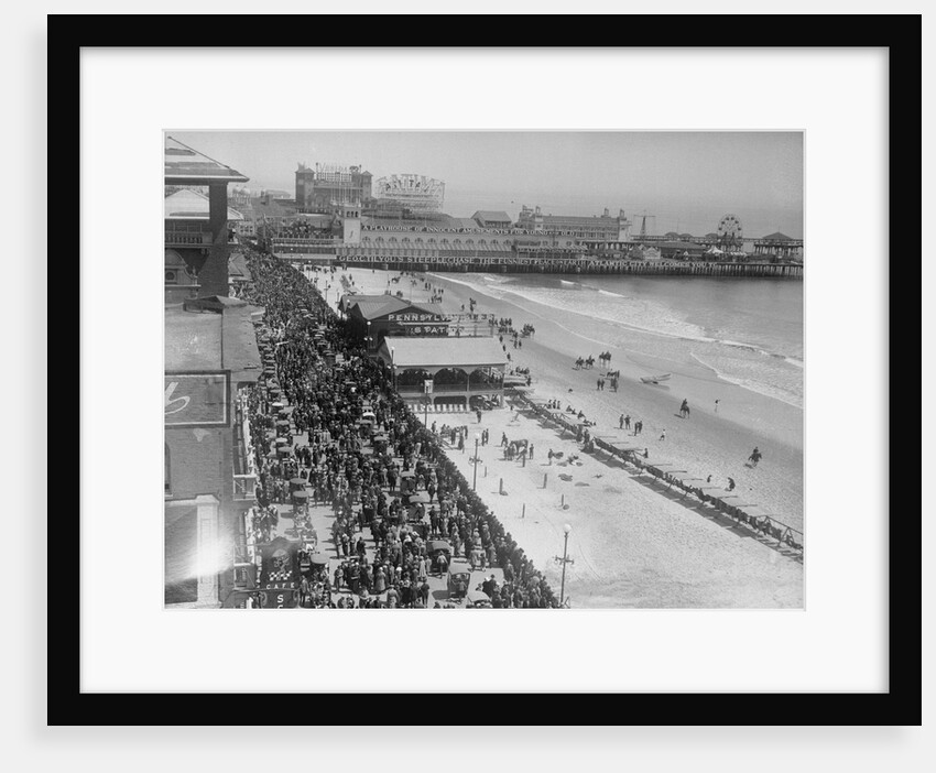 Aerial View of Crowds on a Boardwalk by Anonymous