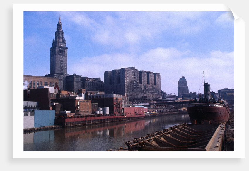 Factory Buildings Alongside Dock Area by Corbis