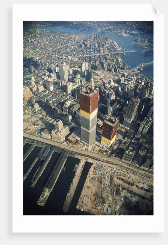 Twin Towers Under Construction by Anonymous