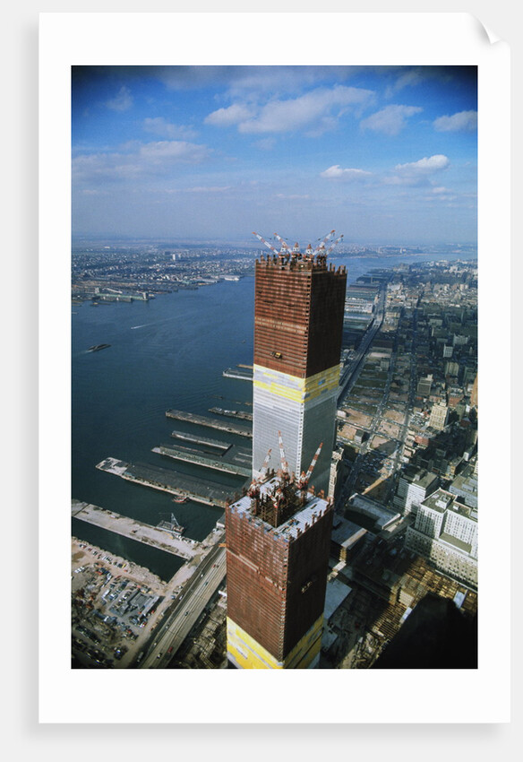 Twin Towers Under Construction by Anonymous