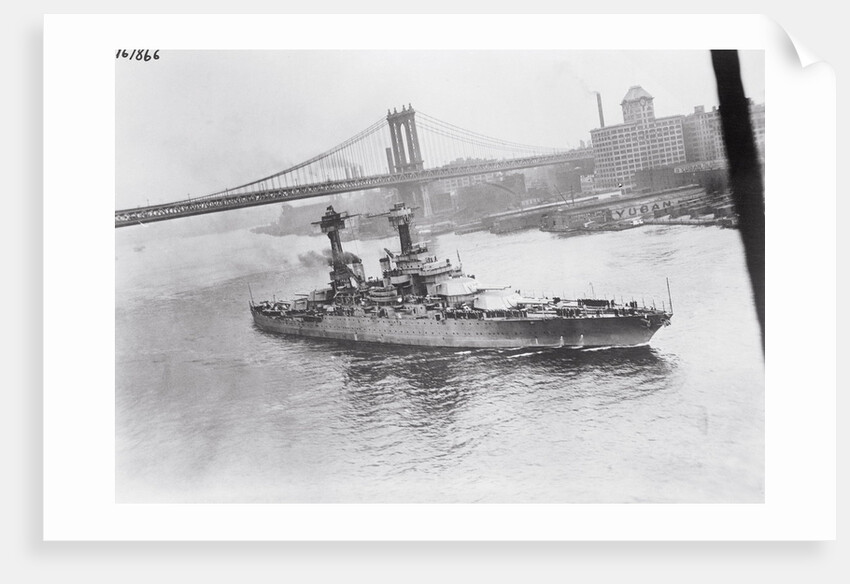Navy Ship Leaving Navy Yard by Anonymous