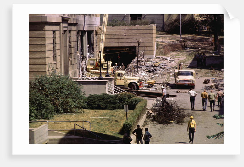 Workmen Clearing Building Debris by Anonymous