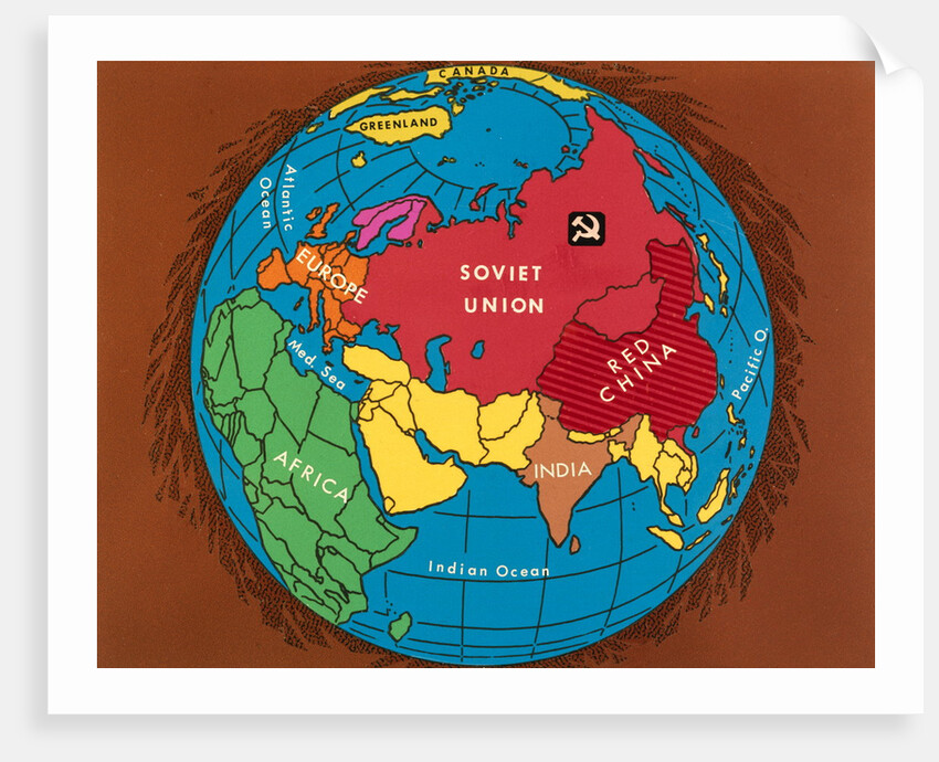 Map Showing Russia and China with Other Countries by Anonymous