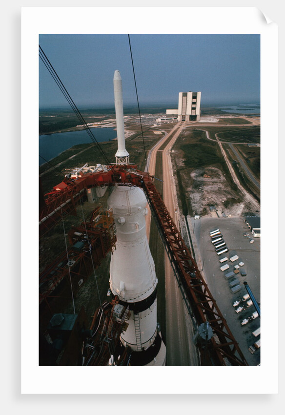 Apollo 15 Atop Saturn 5 Rocket by Anonymous