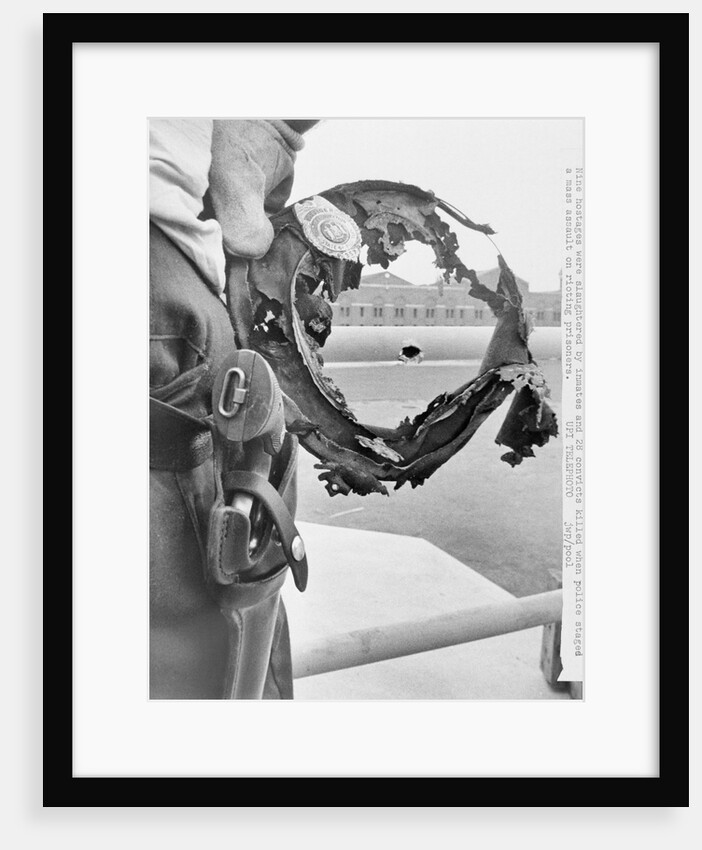 Burned Hat Framing Bullet Hole by Anonymous