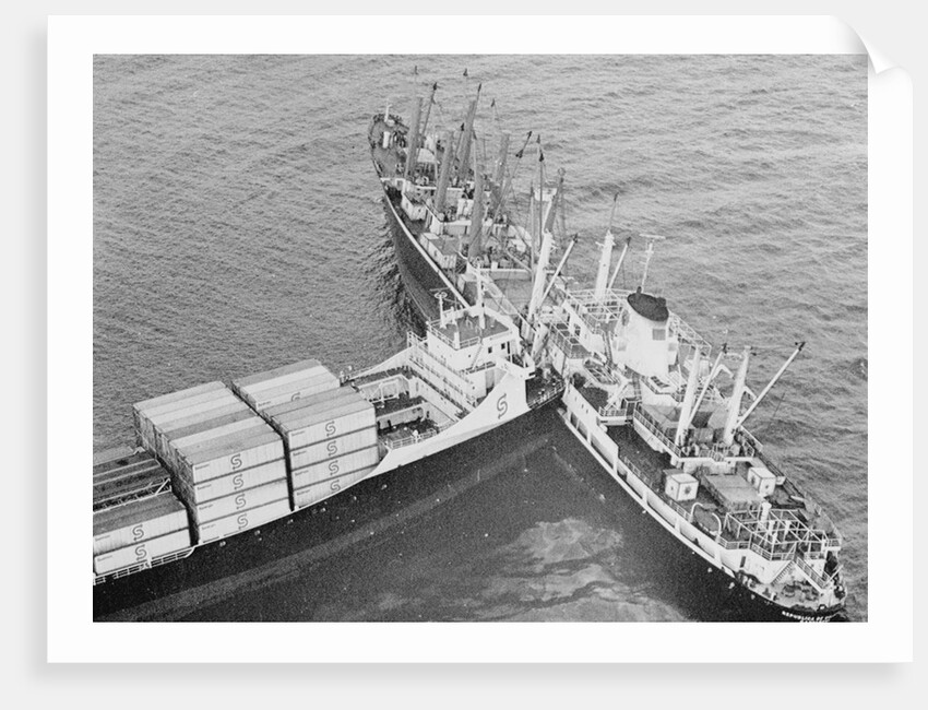 The Ship Trans Hawaii Ramming Into a Freighter by Anonymous