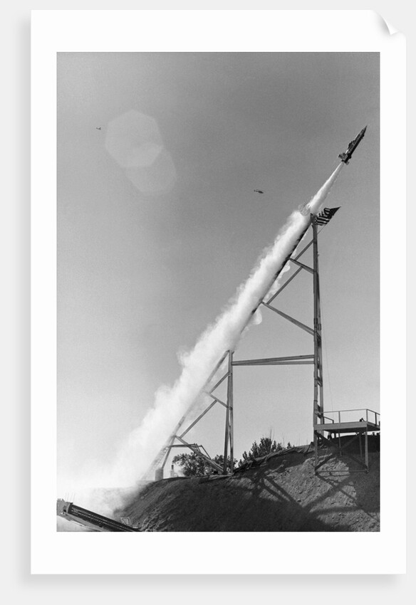 Rocket Leaving Launch Pad by Anonymous
