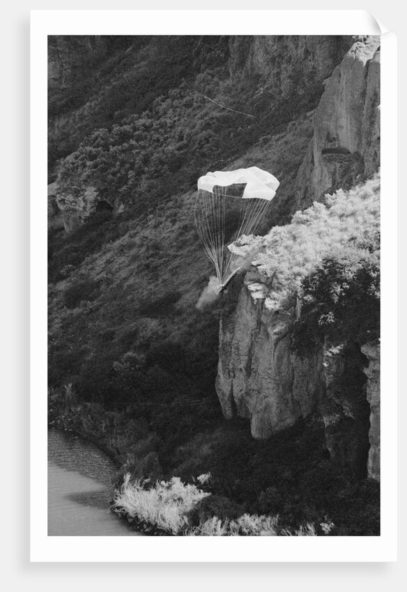 Evel Knievel Soaring in a Sky Cycle by Anonymous